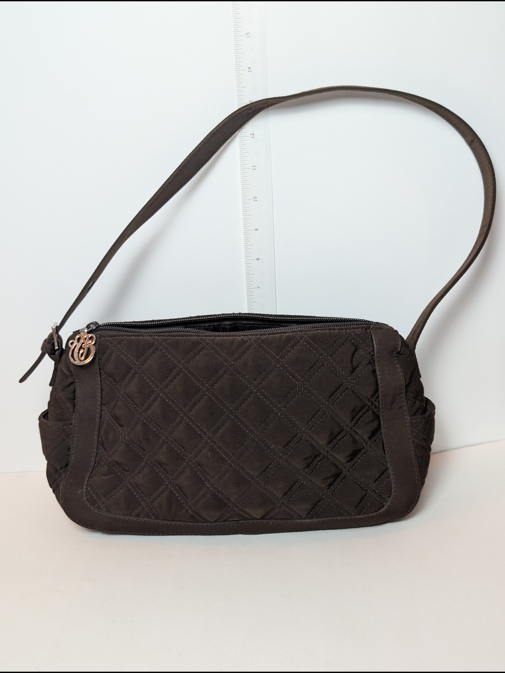 Vera Bradley Quilted Shoulder Bag Espresso Dark Brown - Handbag Purse